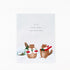 Christmas card with two squirrels wearing scarves and text &