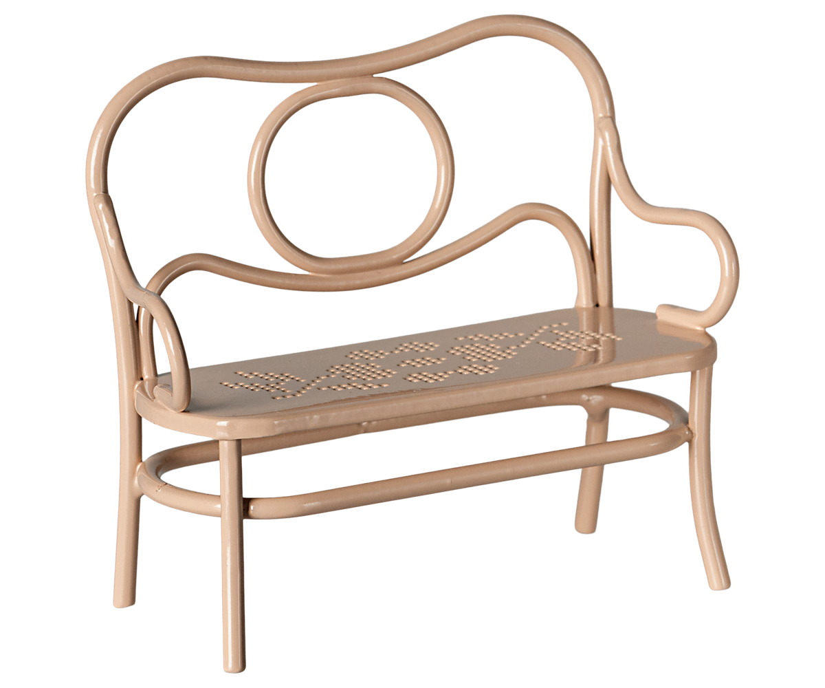 Pink bench for mice by Maileg. 