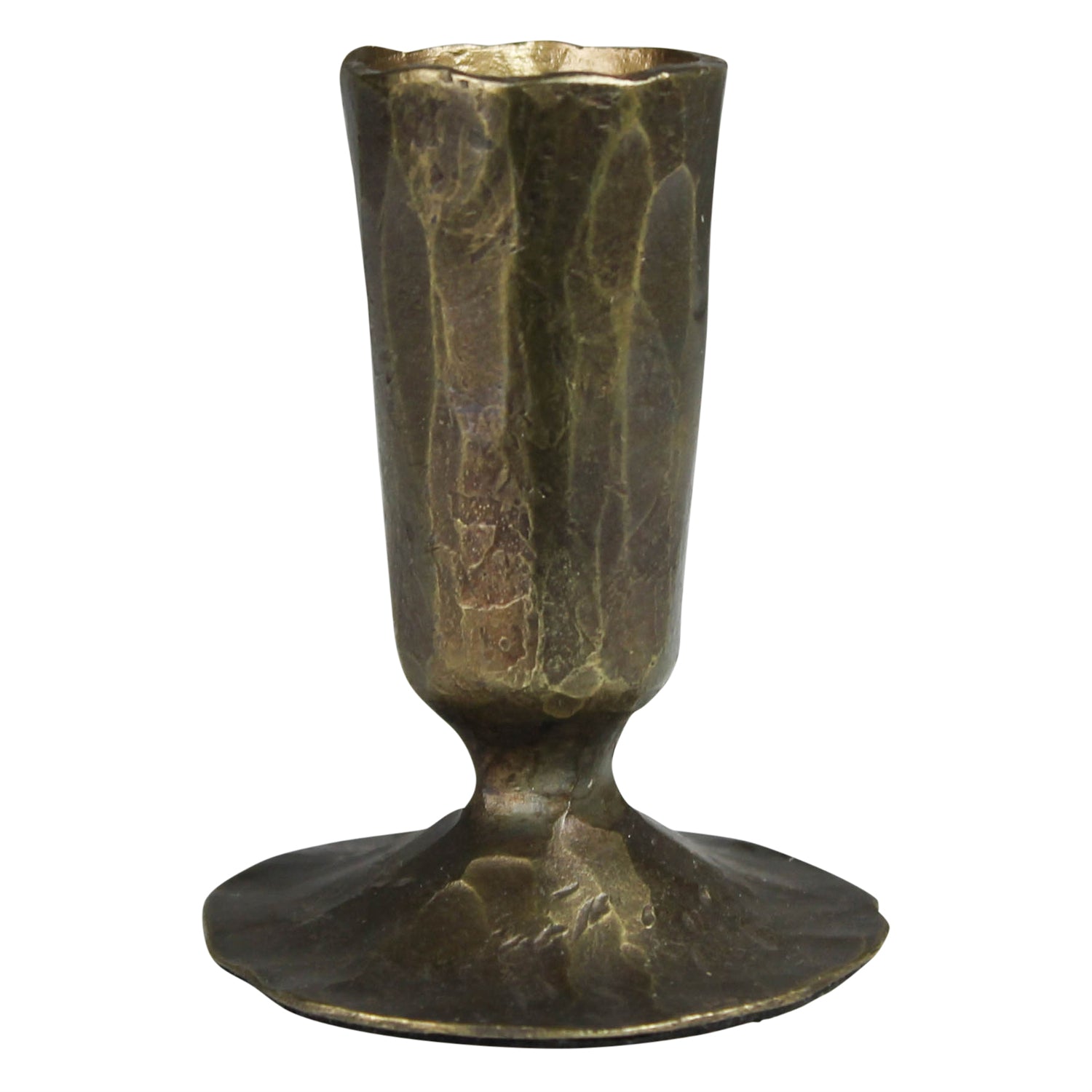 A bronze Creative Co-Op metal taper holder on a white background.