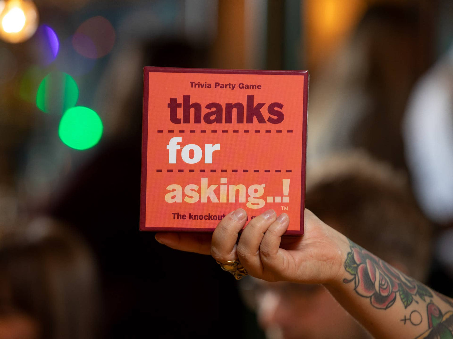 Front of Thanks for Asking Trivia Game Box