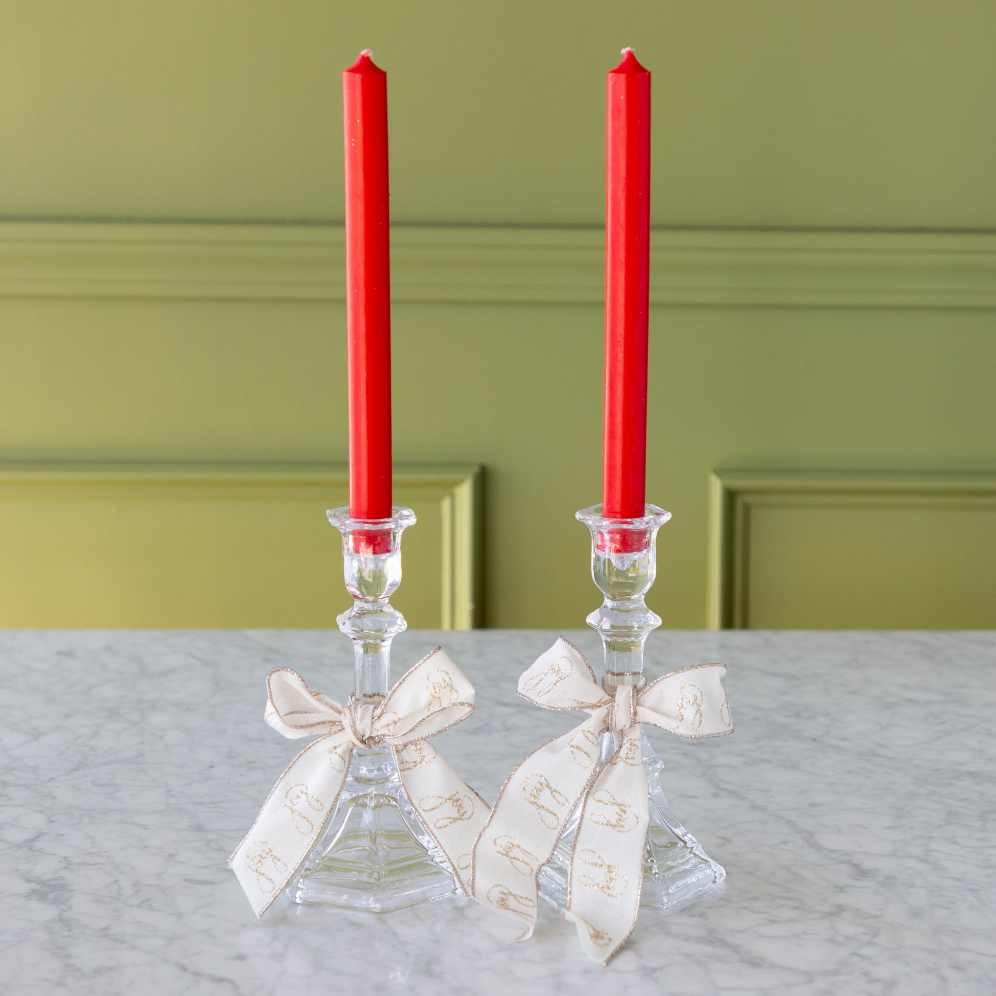 Joy Ivory Platinum Glitter Ribbon