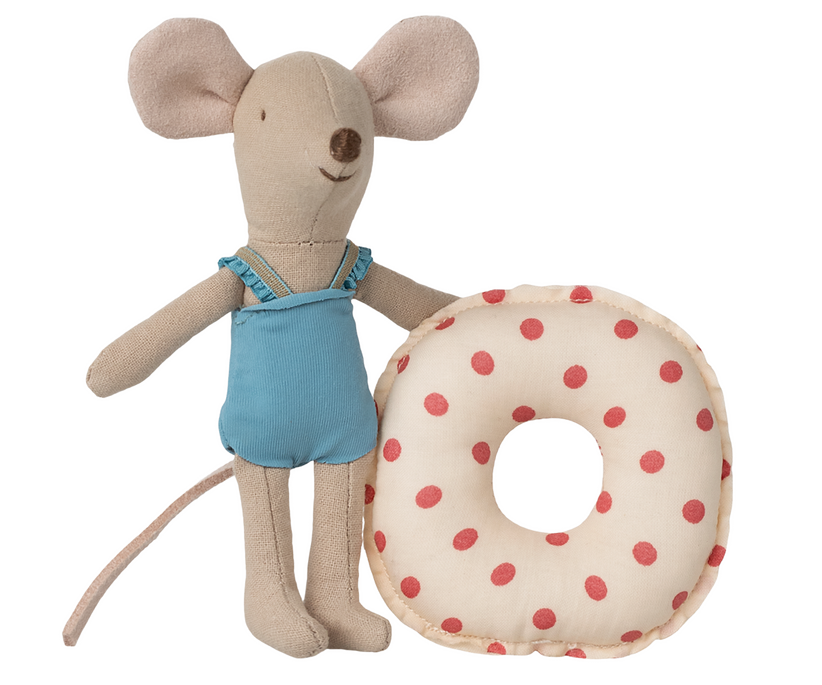 Beach Mouse with red dots float by Maileg.