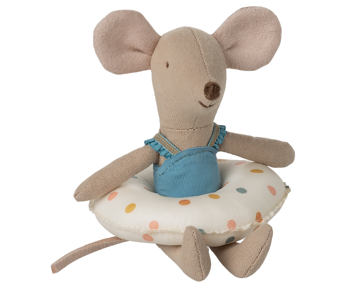 Beach Mouse with multi color dots float by Maileg.