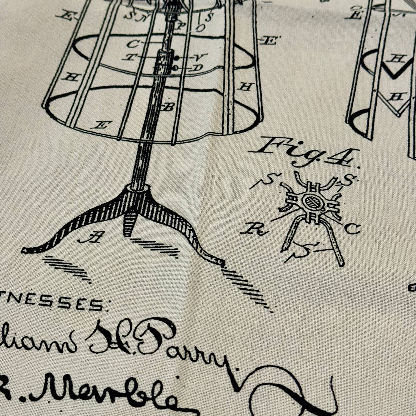 Close up of the tea towel.