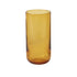 Amber glass on a white background.