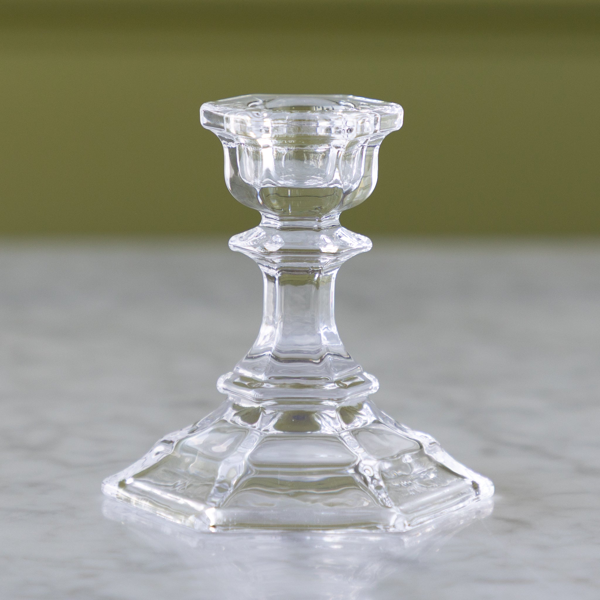 Pressed Glass Candleholder