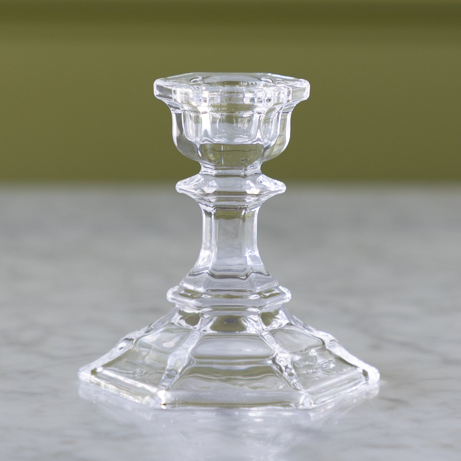 Pressed Glass Candleholder