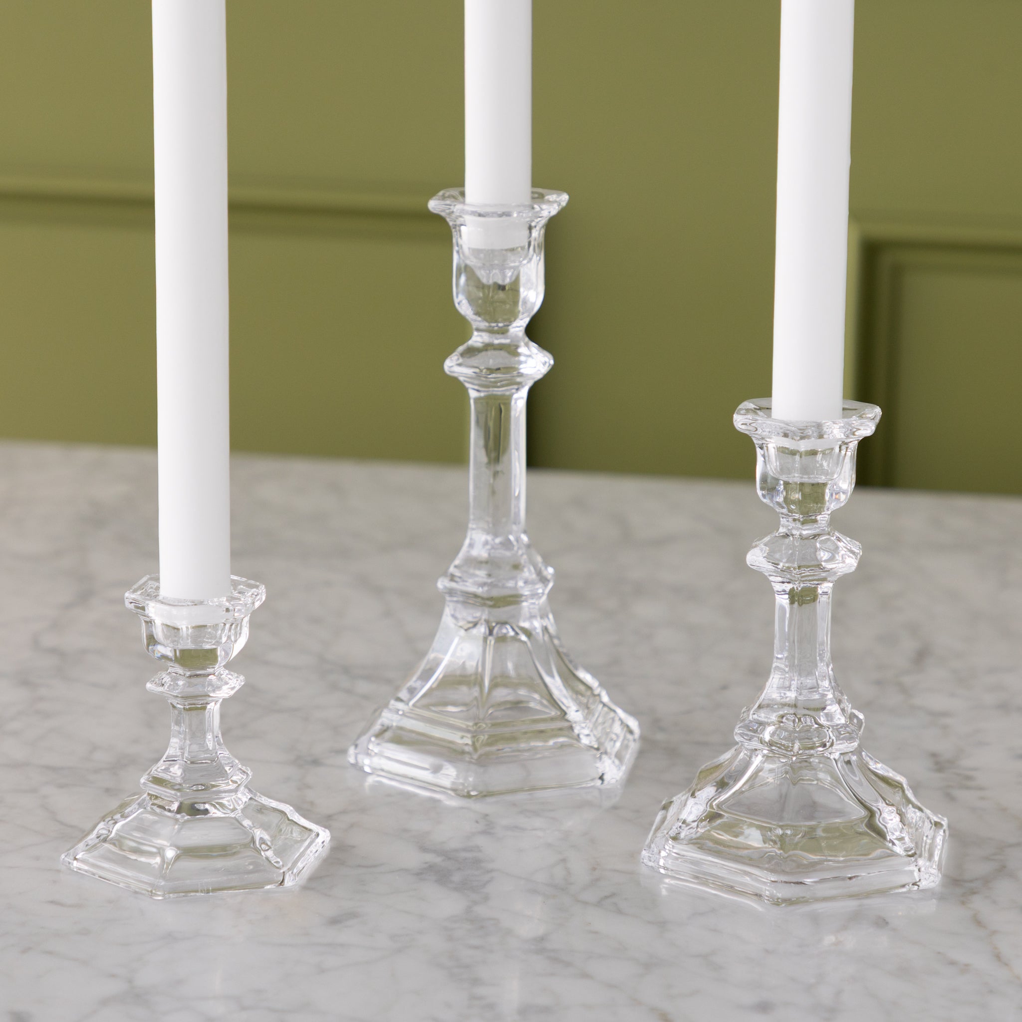 Pressed Glass Candleholder