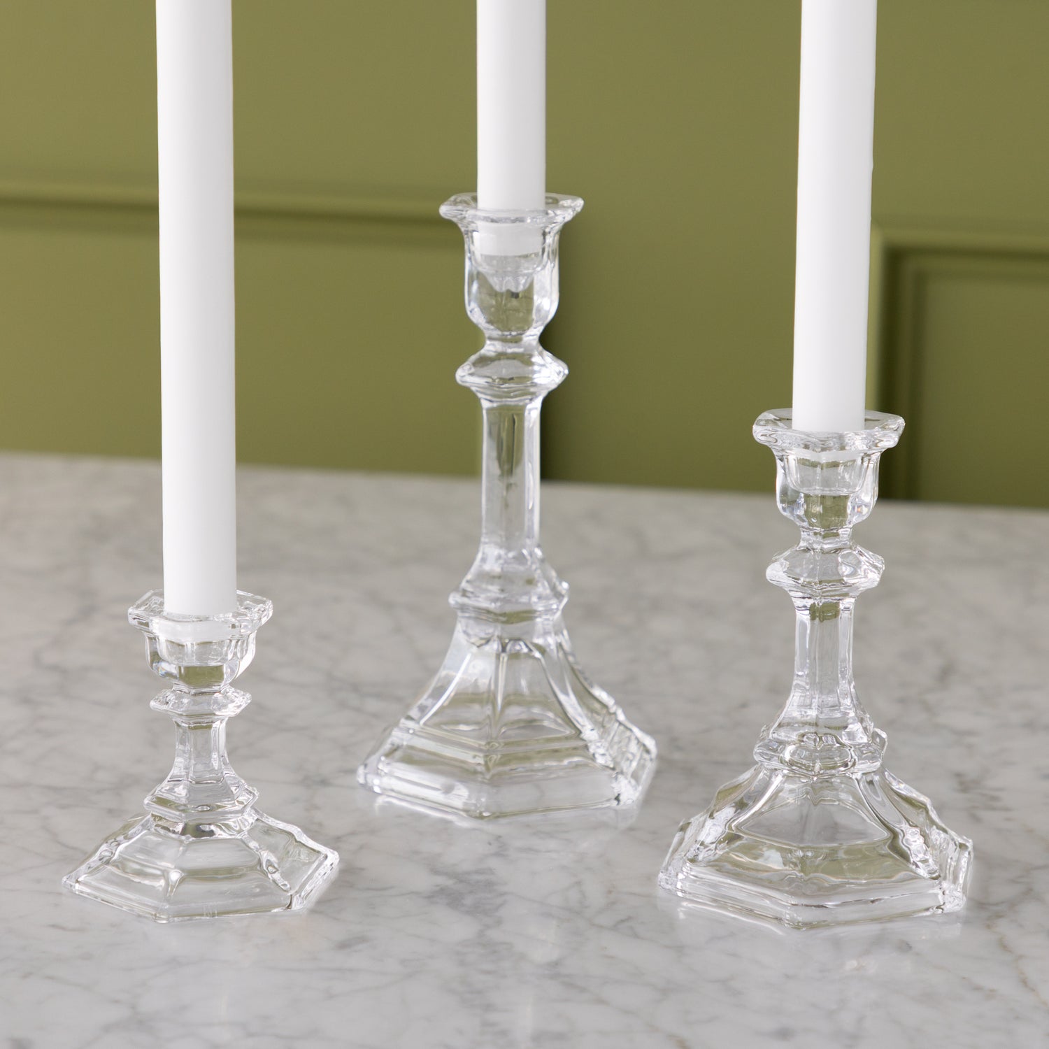 Pressed Glass Candleholder