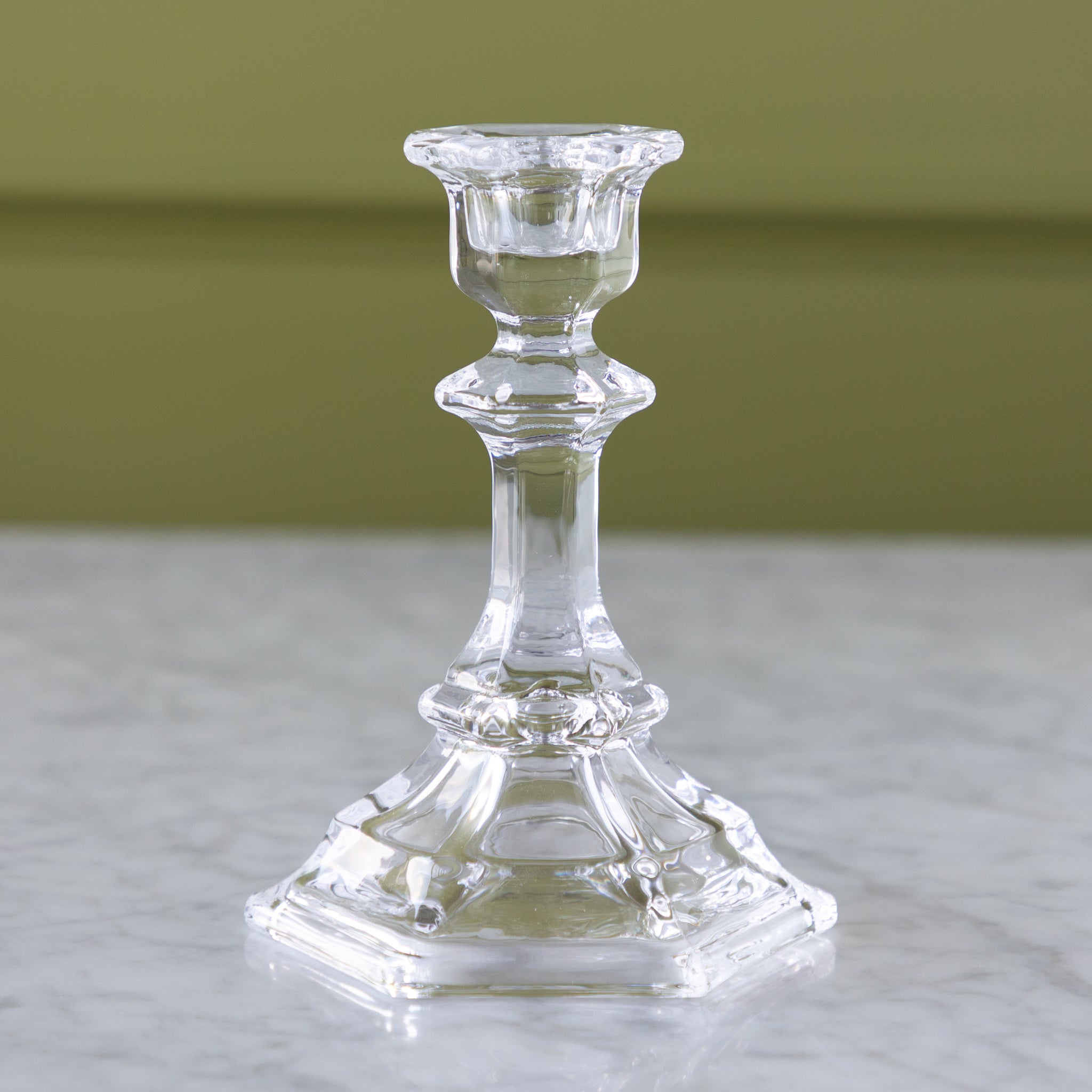 Pressed Glass Candleholder