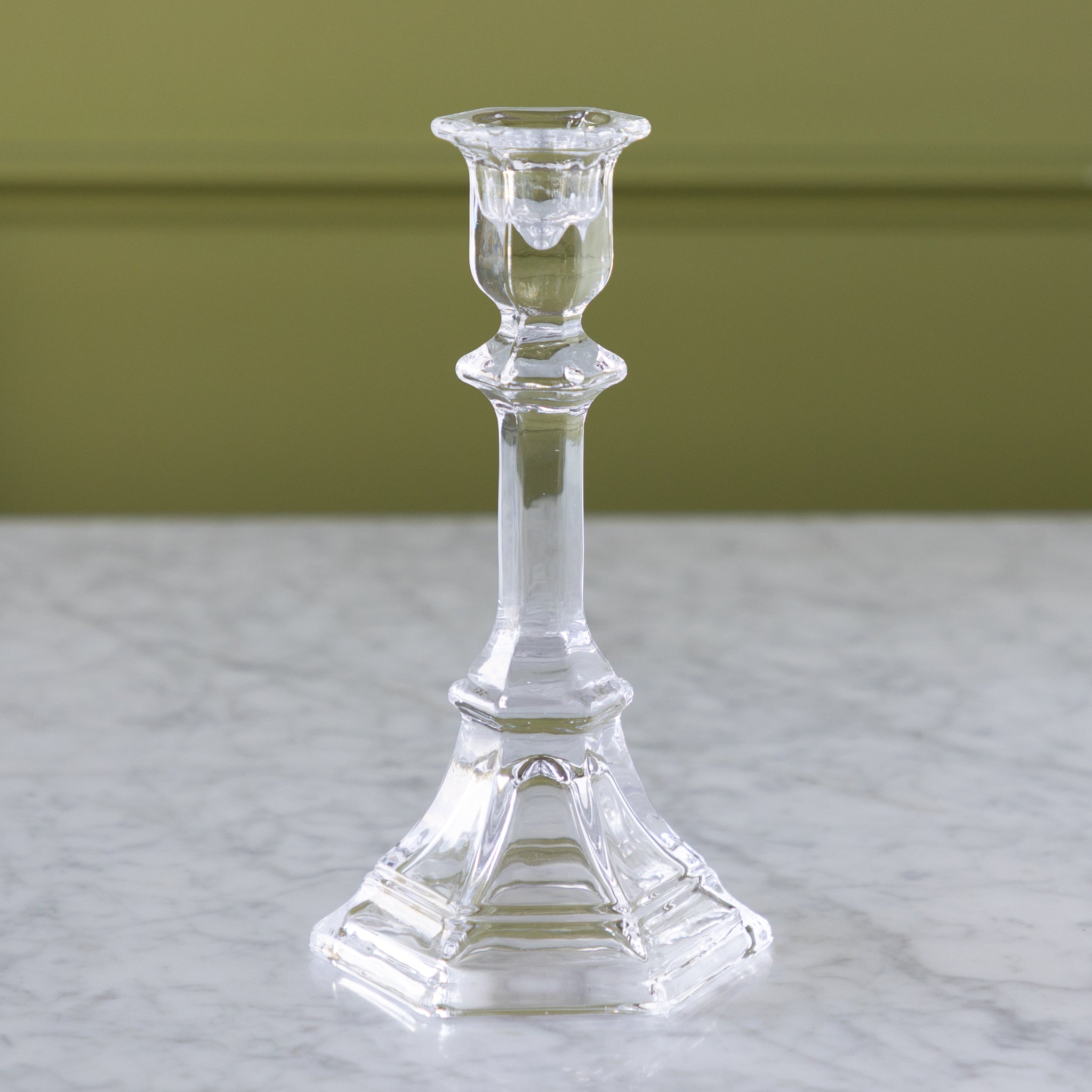Pressed Glass Candleholder