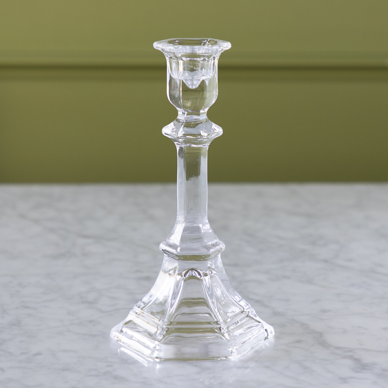 Pressed Glass Candleholder