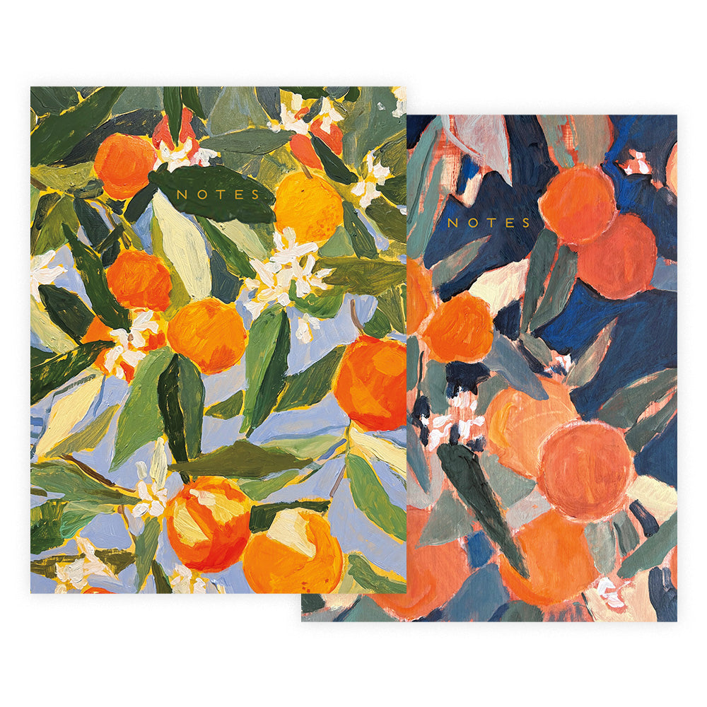 Sunny Oranges Notebook Set of 2