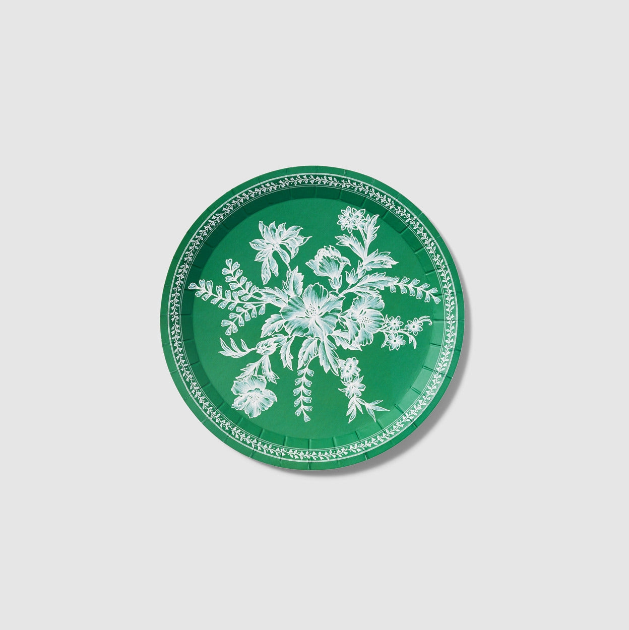 Emerald French Toile Paper Party Dinnerware