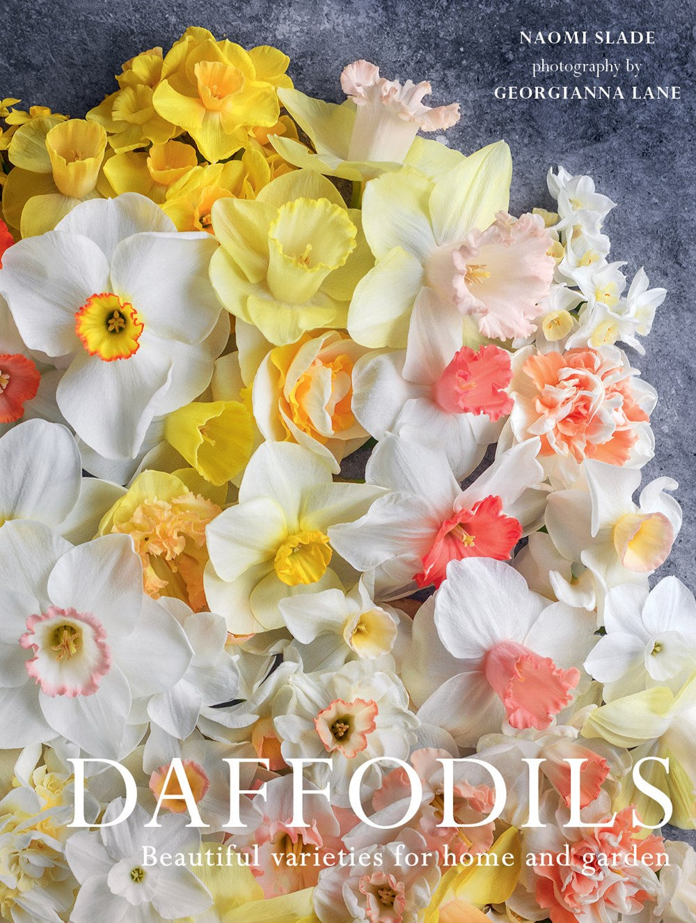 Daffodils book by Gibbs Smith with image of various daffodils on the cover.