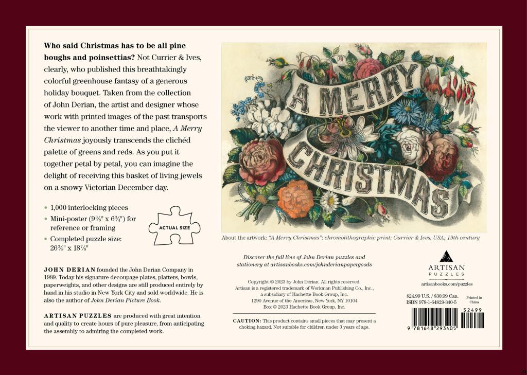 John Derian: Merry Christmas 1,000 Piece Puzzle