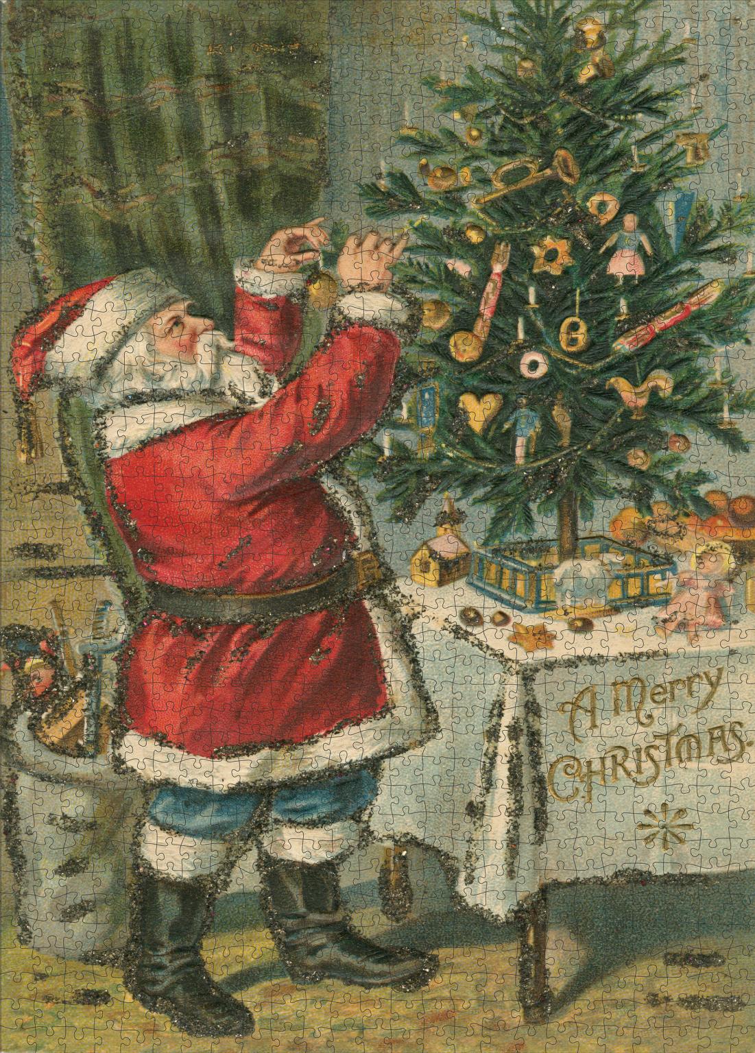 John Derian: Santa Trims the Tree 1,000 Piece Puzzle