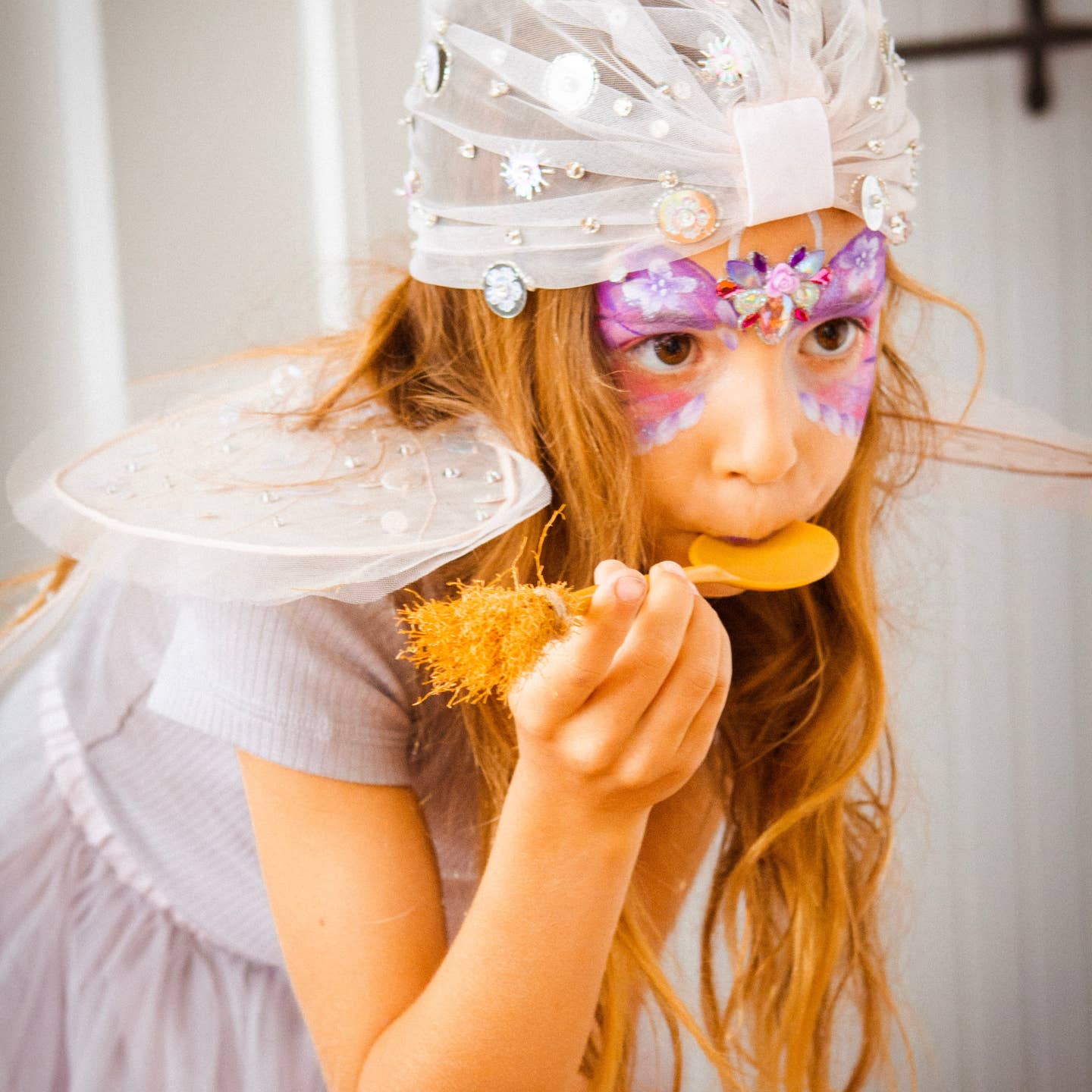 Plastic cutlery that looks like the end of a witches&