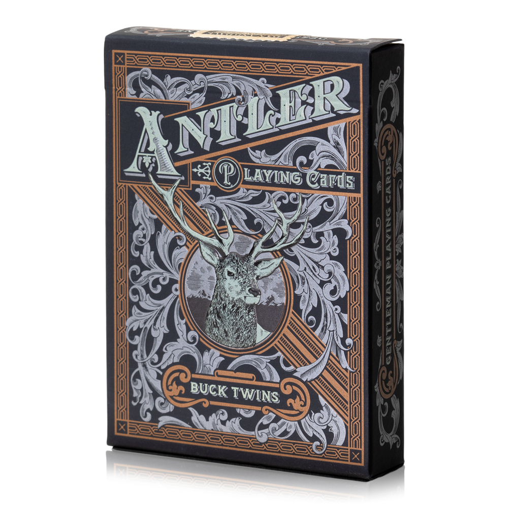 Playing card box with deer design and &