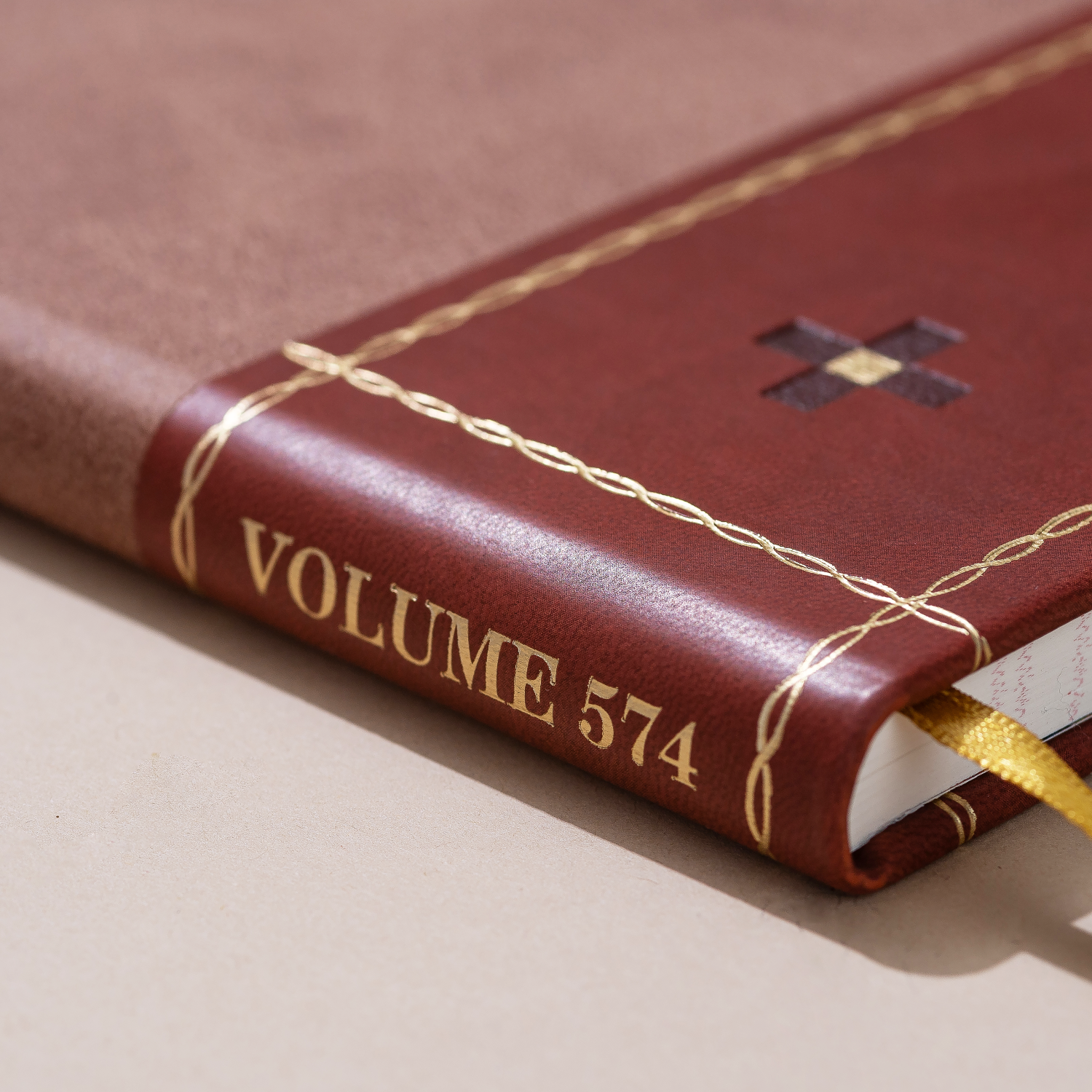 Close up of Blackwing Volume 574 notebook spine.