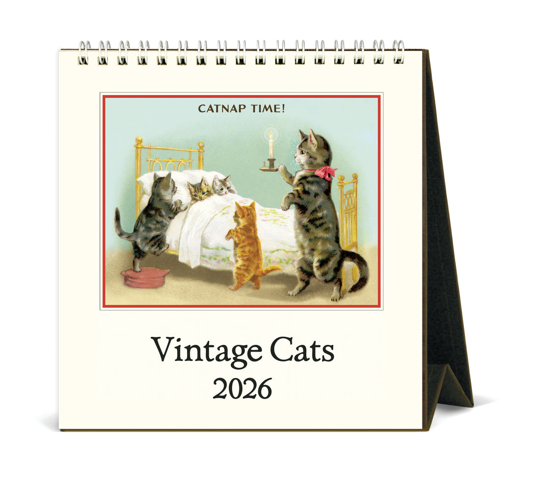 Cavallini 2026 Vintage Cats calendar. 