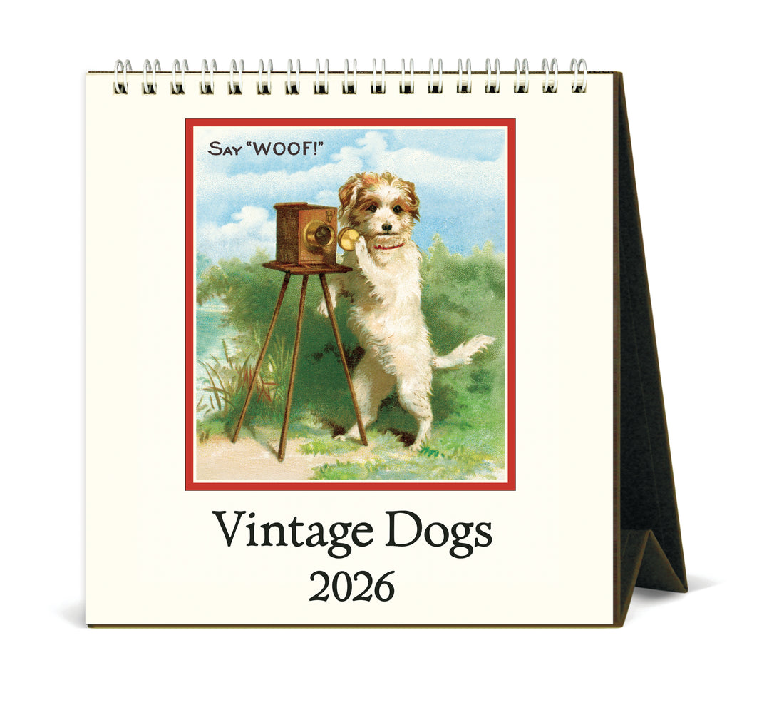 Cavallini 2026 Vintage Dogs calendar. 