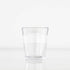 A clear symGlass Rocks glass on a white background.