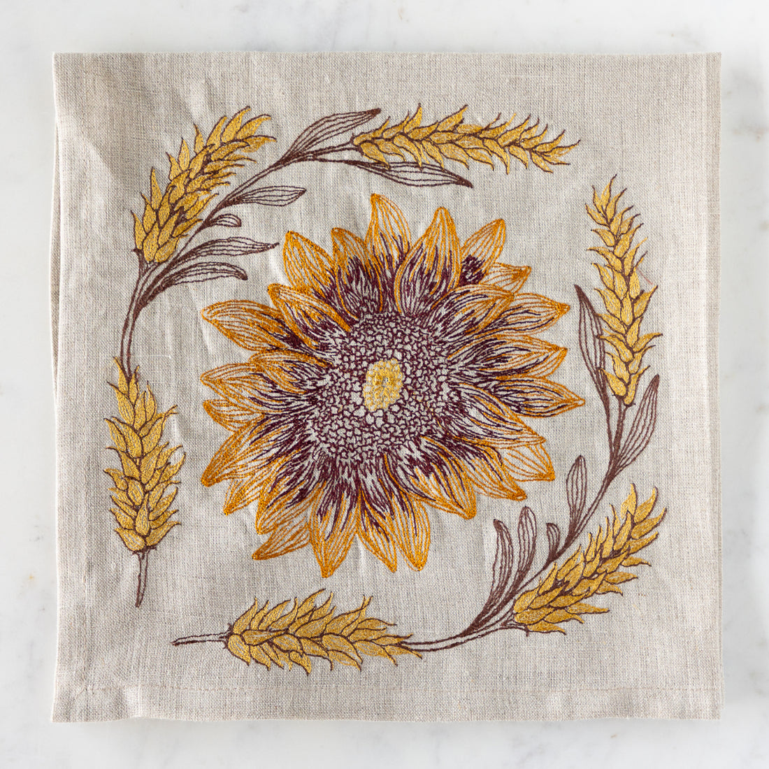 Sunflower & Wheat Dinner Napkin