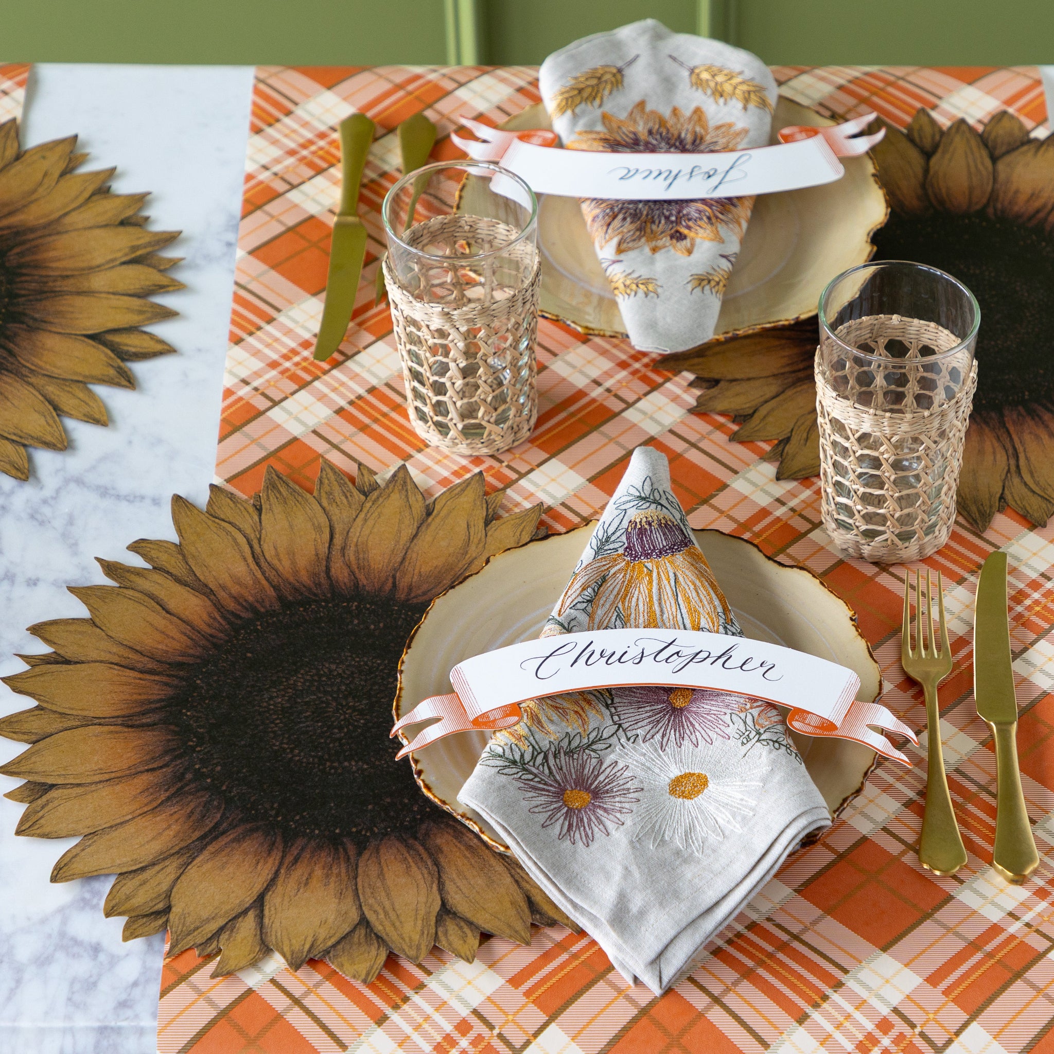 Sunflower & Wheat Dinner Napkin