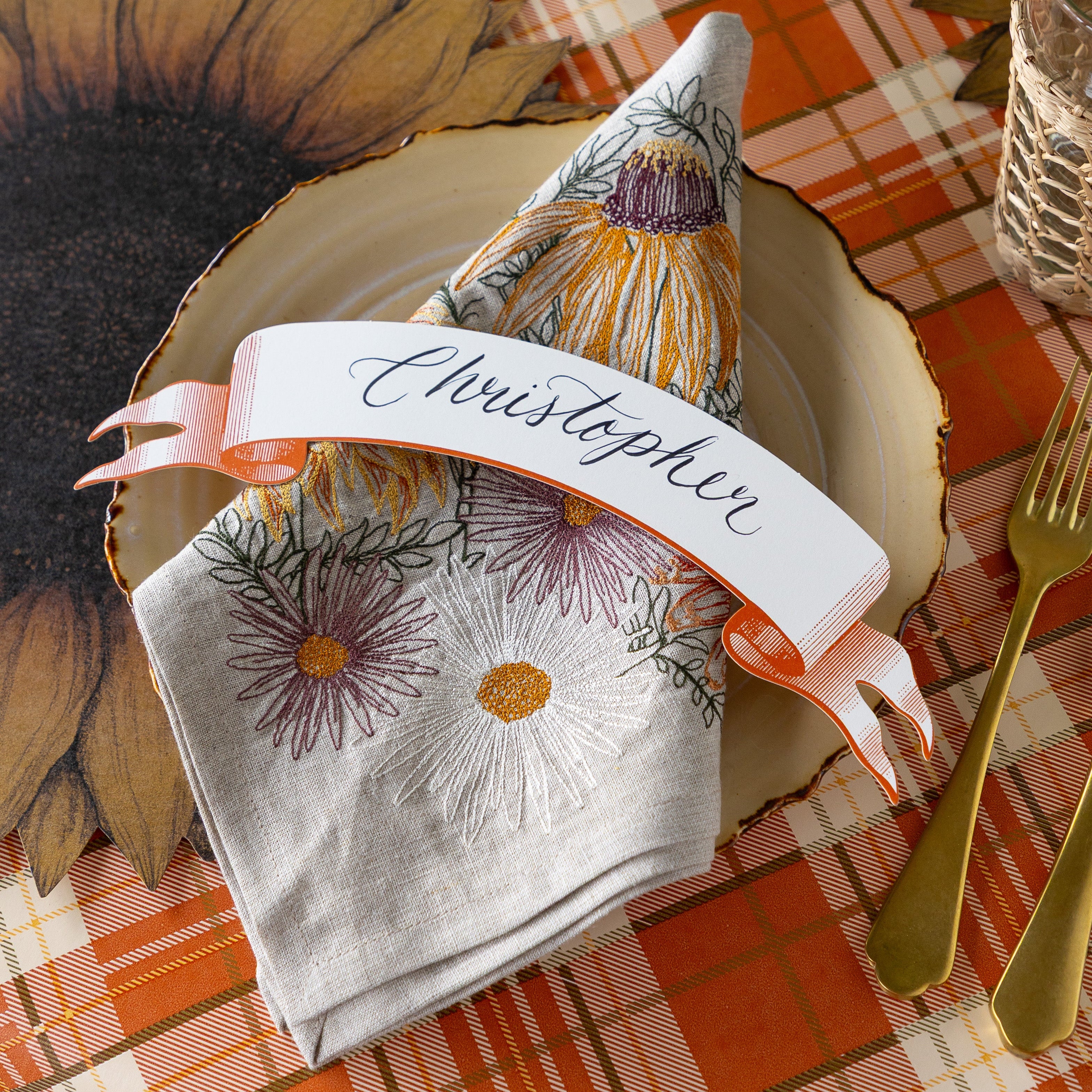 Autumn Blossoms Dinner Napkin