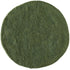 A round, flat placemat of forest green artisan felt is displayed against a white background.