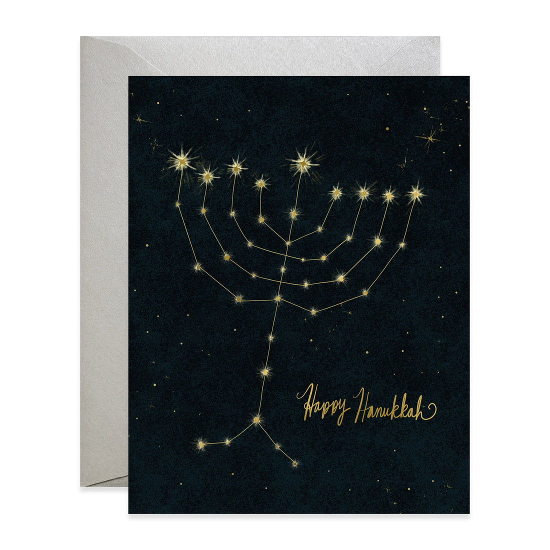 Greeting card with Menorah design and &