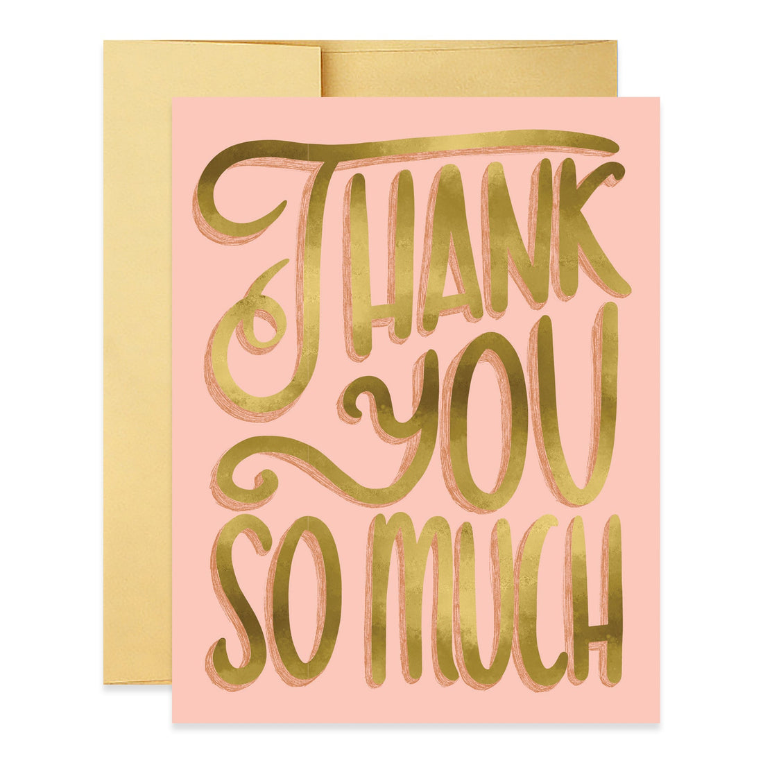 Pink card with gold &