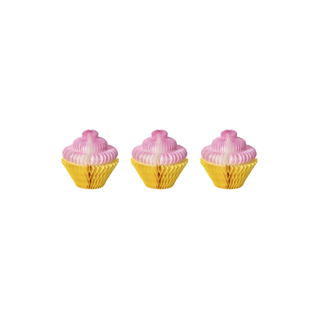 Honeycomb Small Cupcake Set of 3
