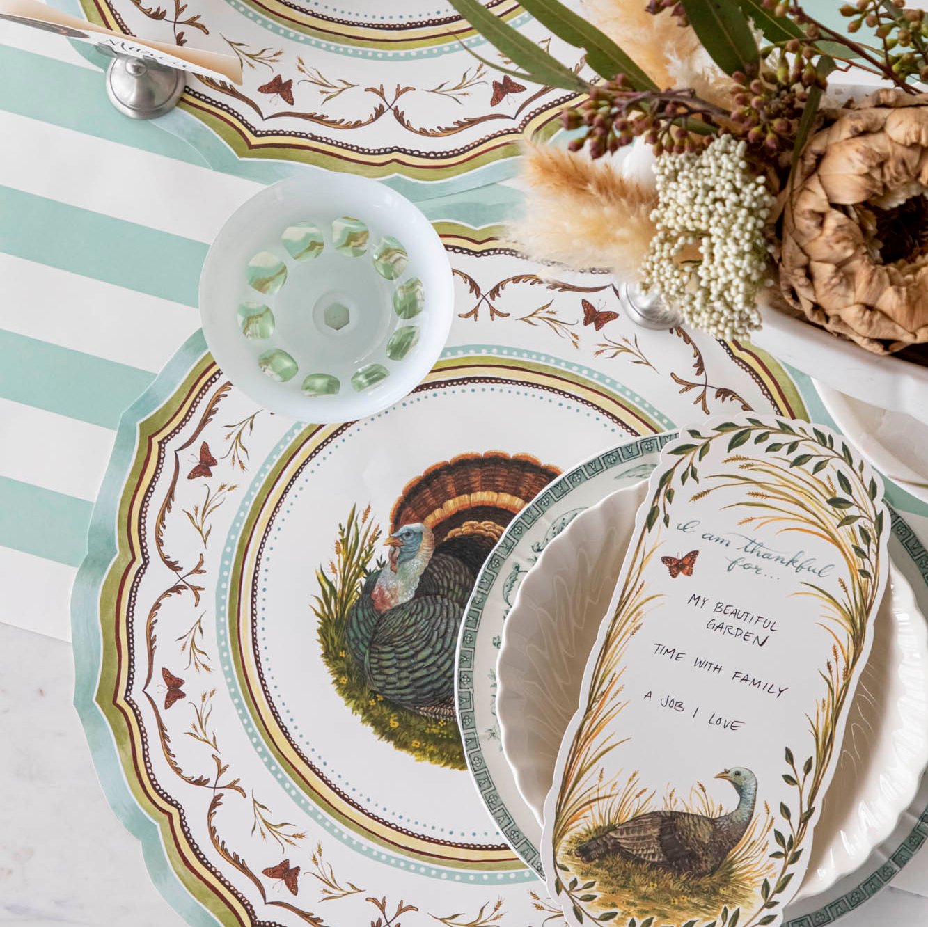 Thankful Turkey Table Card