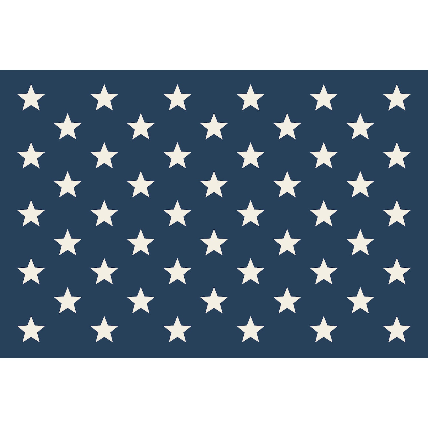 A solid navy blue background containing fifty evenly-spaced white stars; a design identical to the canton of the United States flag.