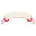 Classic Red Banner Table Accent featuring an illustration of a classic red banner featuring a blank, arched beige center with elegant red edges and curled ends—perfect for adding a custom message or serving as a unique table accent.