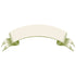 Classic Moss Banner Table Accent featuring an illustration of a classic moss banner featuring a blank, arched beige center with elegant rmoss edges and curled ends—perfect for adding a custom message or serving as a unique table accent.