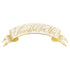 Grateful Banner Table Accent featuring an illustration of a classic gold banner featuring an arched beige center with "Thankful for You" in gold cursive lettering, elegant gold edges and curled ends.