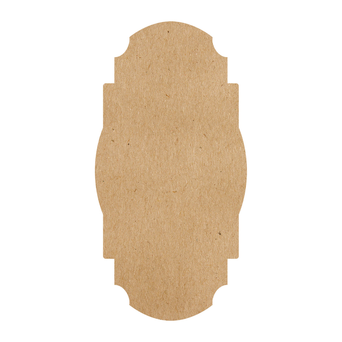 A die-cut paper Kraft Frame Table Accent with the silhouette of a classical mirror.
