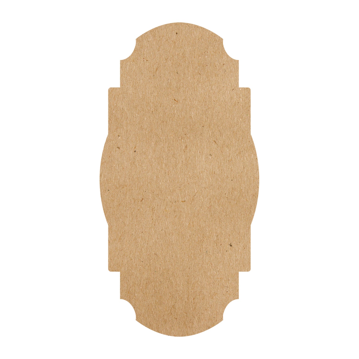 A die-cut paper Kraft Frame Table Accent with the silhouette of a classical mirror.