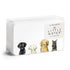 Pack of 85 little notes with dog illustrations on a white background.
