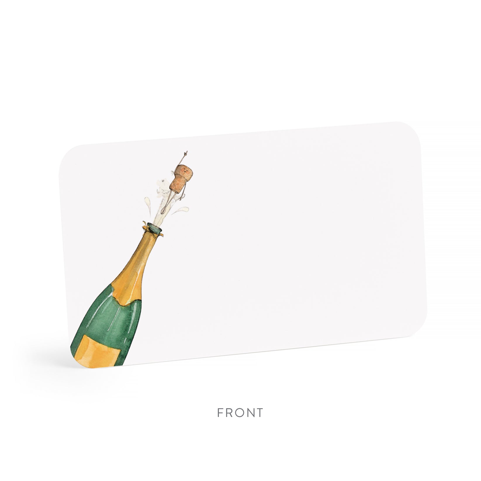 Decorative bottle with cork on a white background.