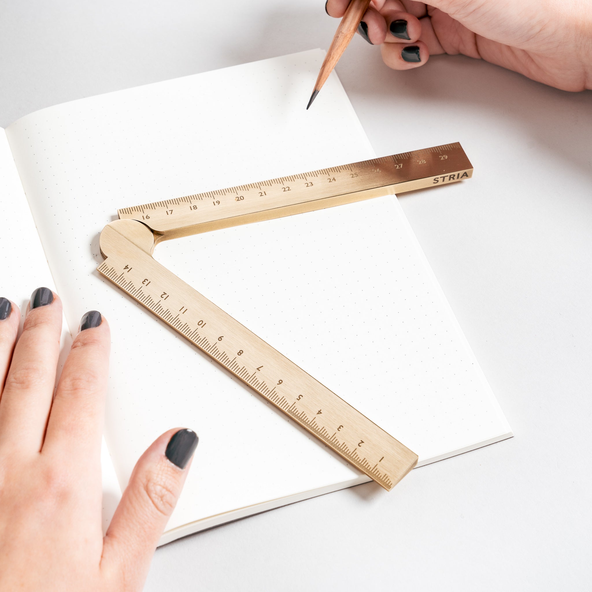 STRIA - Solid Brass Folding Ruler