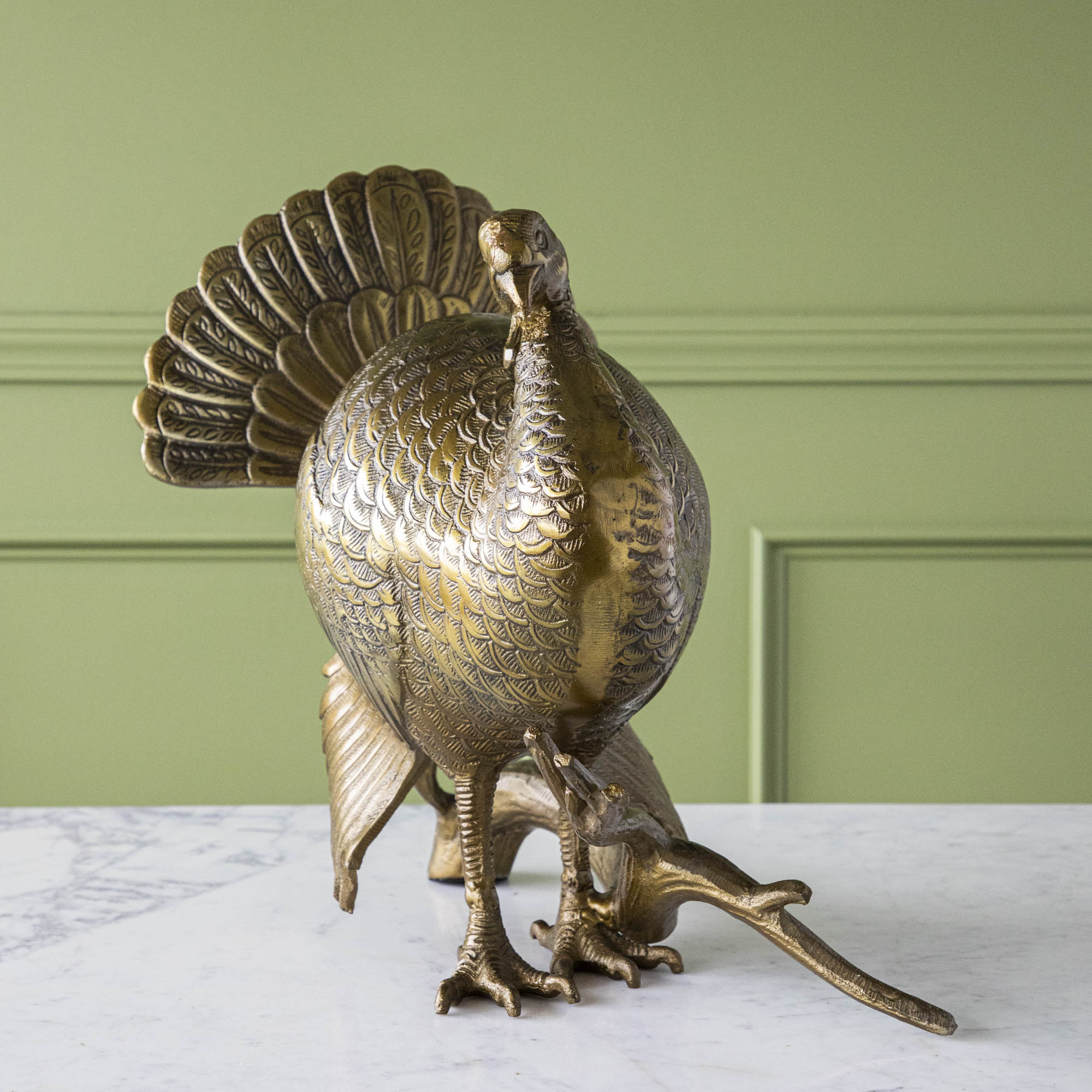Metal Turkey on a Branch