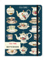 Tea Time Notebook with an elastic closure. by Cavallini featuring vintage images of china from the Cavallini archives.