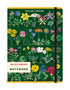 Wildflowers 2 Large Notebook by Cavallini with a label that says "Wildflowers" and "Notebook" and an elastic band.