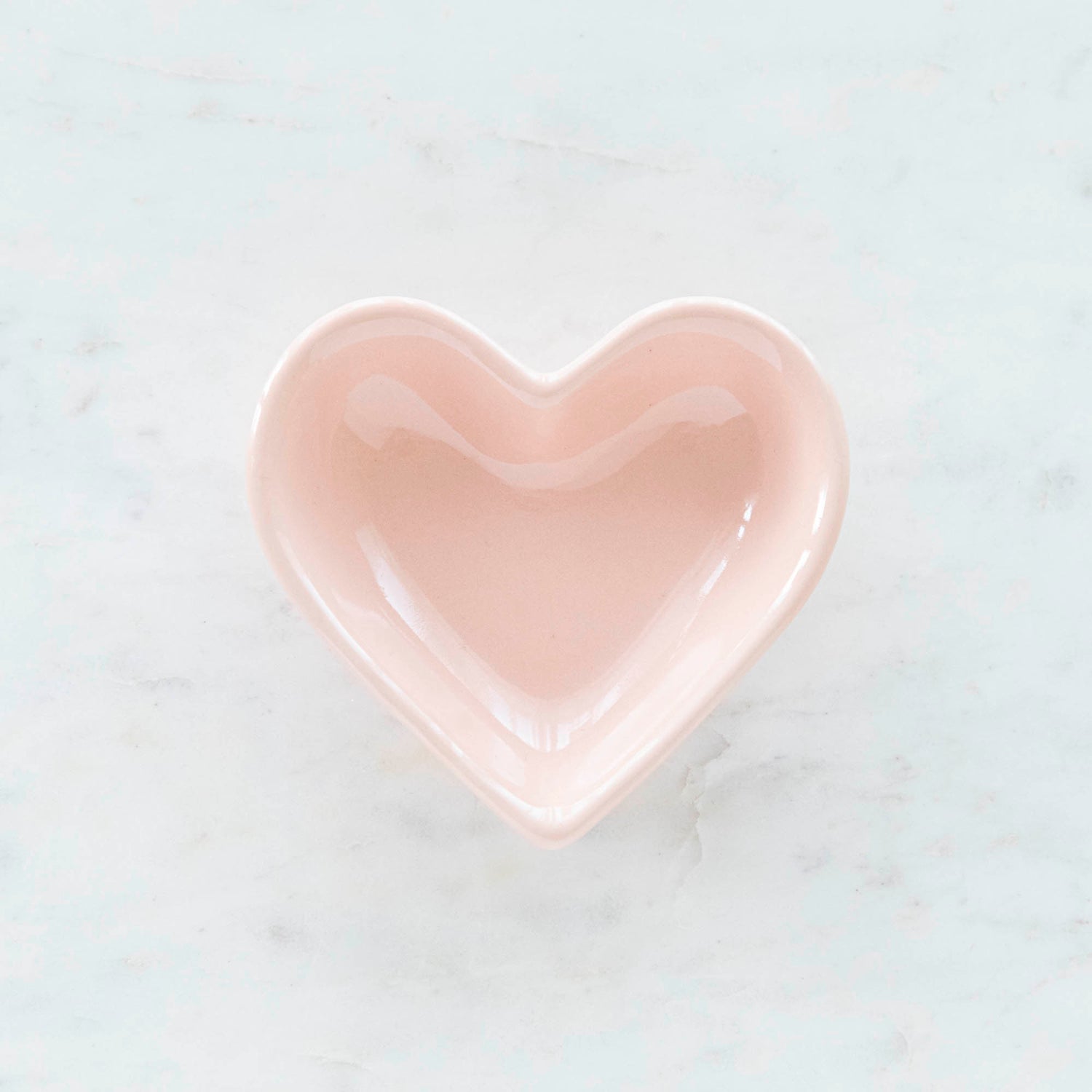 Pink Heart Shaped Pinch Bowl. 