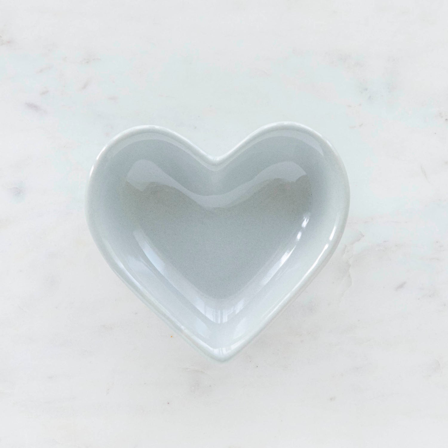 White Heart Shaped pinch bowl. 