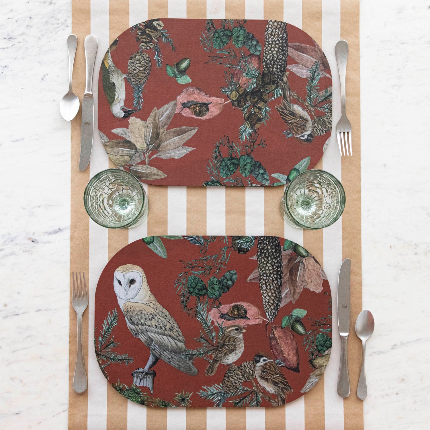 Italian Bird & Floral Placemat, Sold Individually